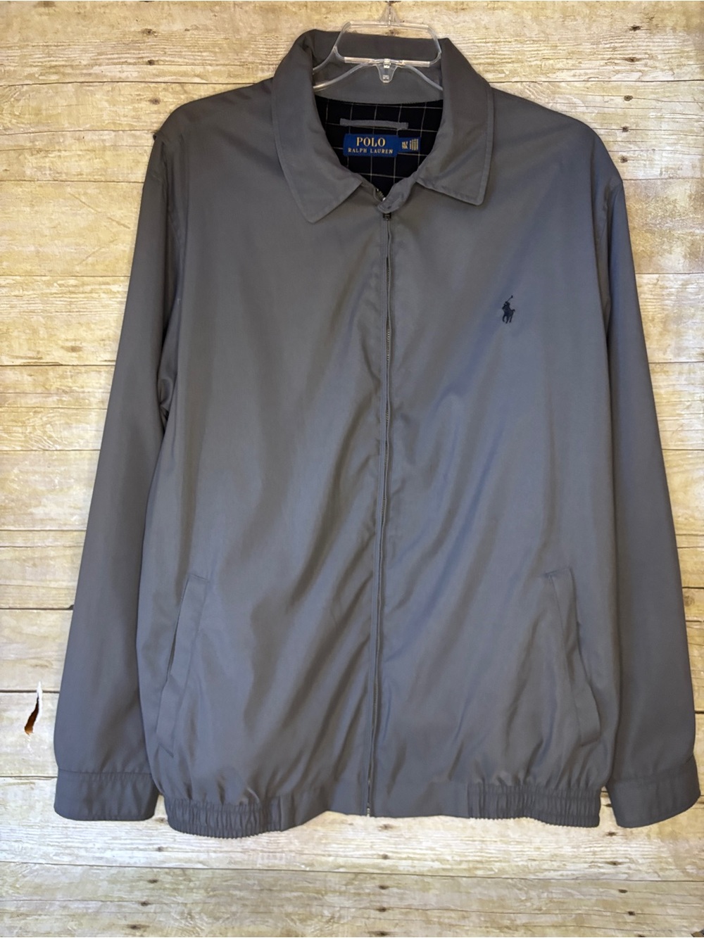 Polo by Ralph Lauren Men's XLT Slate Gray Zip Bomber Jacket